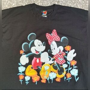 Vtg 1990s Mickey Unlimited Large Mickey and Minnie Mouse Print T-Shirt Size 3XL